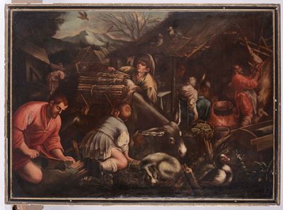 Scuola Veneta del XVII Secoloallegoria Dell'autunno e Allegoria Dell'inverno