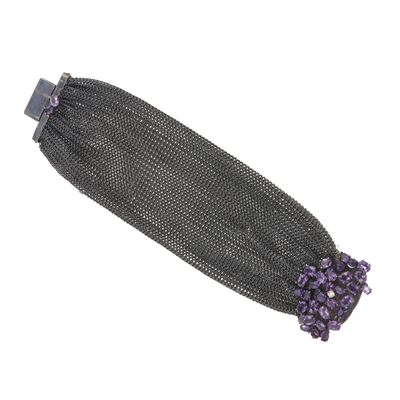 Bracciale con Ametiste e Piccolo Diamante