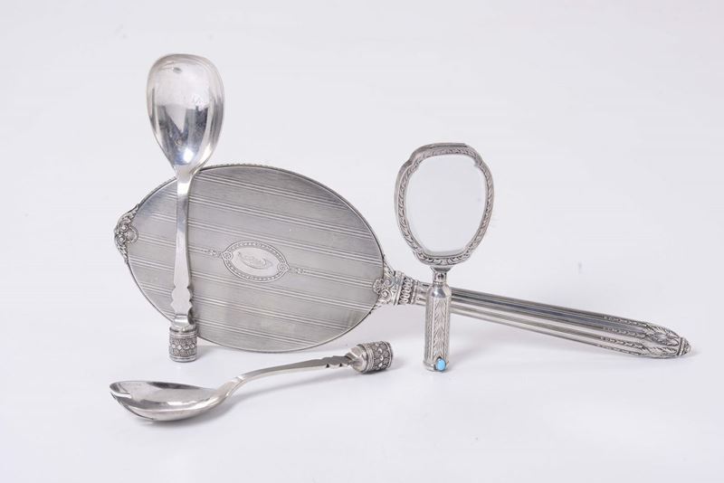 Insieme di oggetti in argento  - Auction Fine art - II - Cambi Casa d'Aste