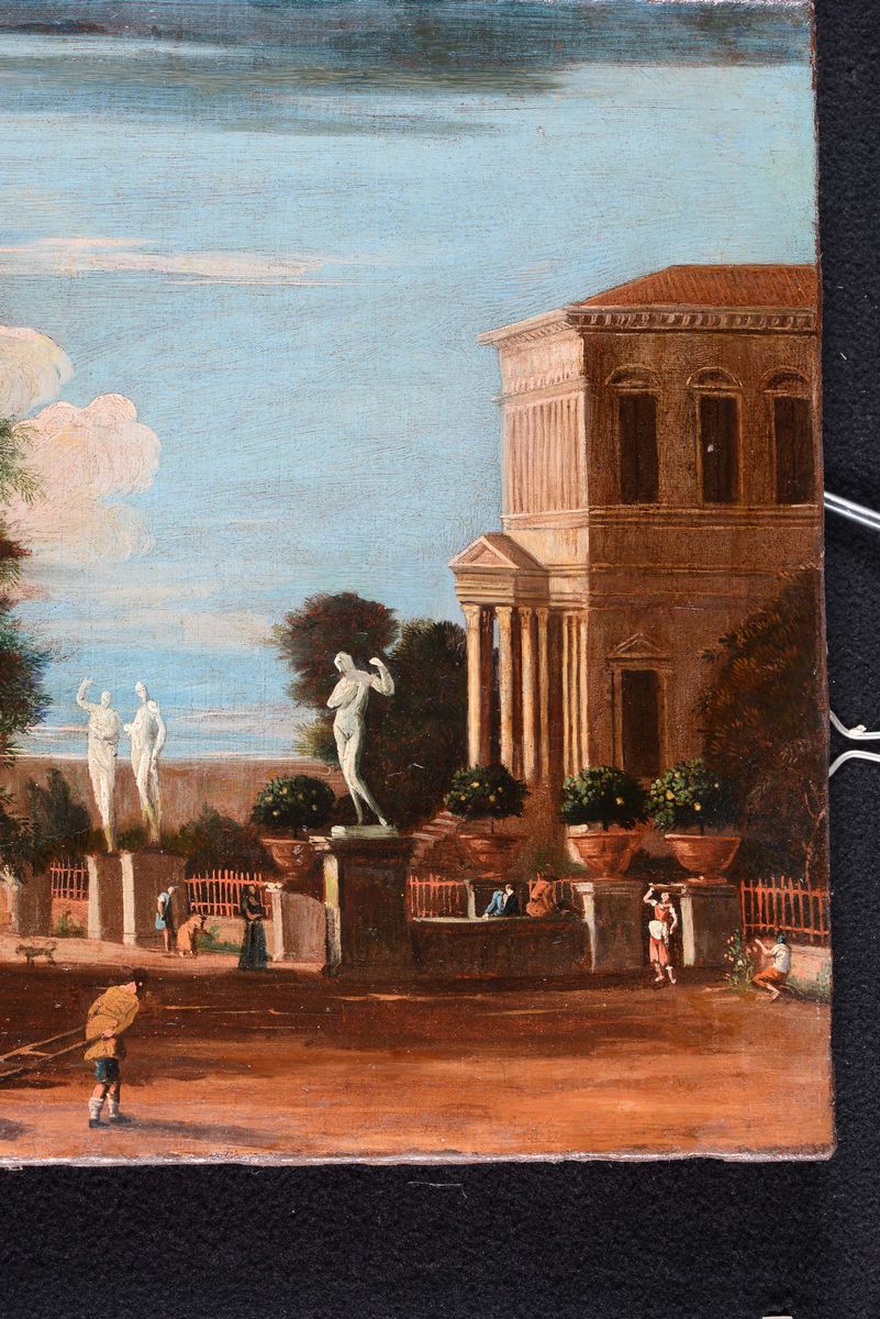 Marco Ricci (belluno 1676 - Venezia 1730)paesaggio con Villa