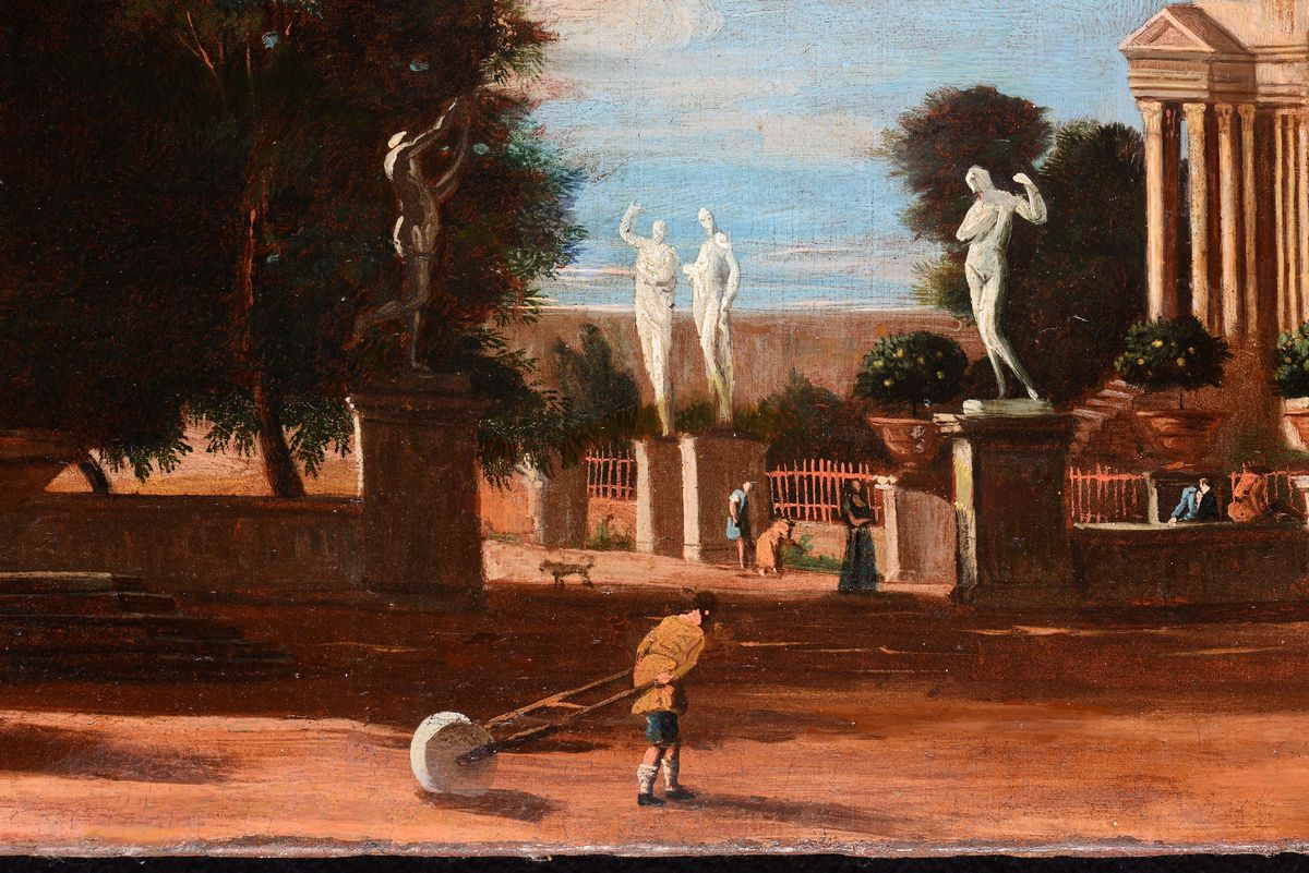 Marco Ricci (belluno 1676 - Venezia 1730)paesaggio con Villa