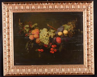 Frans Ykens (antwerp 1601 - Brussels 1693), Attribuito Aghirlanda di Frutta