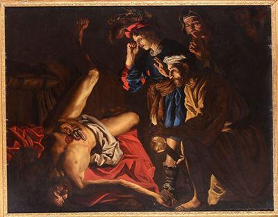 Matthias Stom Detto Stomer (amersfoort 1600 - Sicilia 1650), Attribuito Amorte di Catone