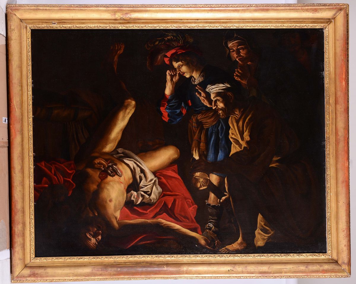 Matthias Stom Detto Stomer (amersfoort 1600 - Sicilia 1650), Attribuito Amorte di Catone