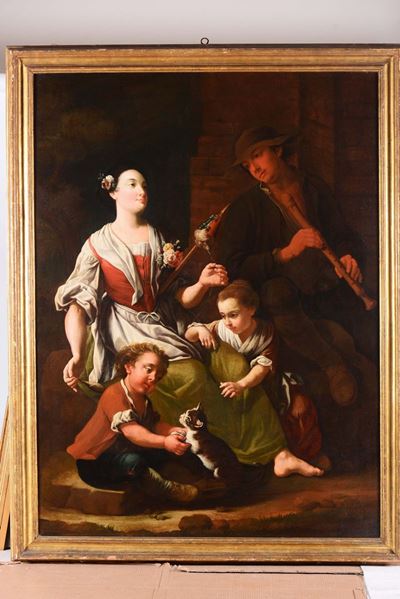 Giuseppe Gambarini (bologna 1680 - Casalecchio di Reno 1725), Attribuiti Ascene Popolari con Donn...
