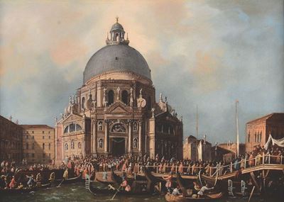 Francesco Zanin (1843-1890)la Visita Annuale del Doge alla Chiesa di Santa Maria della Salute