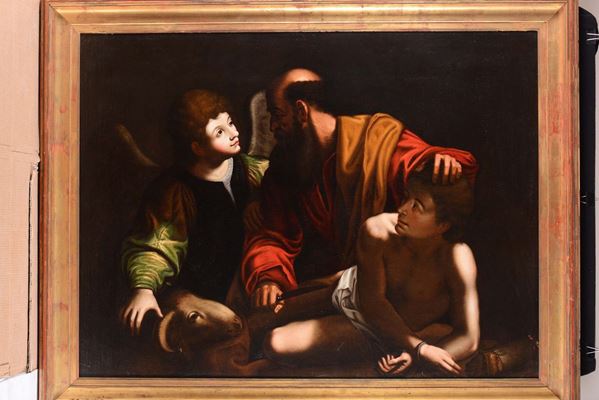 Louis Finson (Bruges 1580 - Amsterdam 1617), attribuito a Sacrificio di Isacco