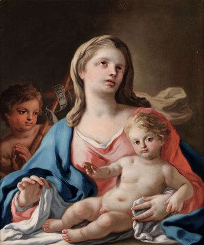 Francesco De Mura (napoli 1696-1782)madonna con Bambino