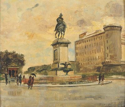 Michele De Simone (1893-1955)veduta di Napoli