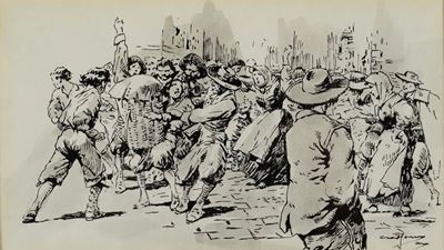 Aurelio Craffonara (1875-1945)scena di Vita