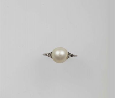 Anello con Perla Bianca, Coltivata