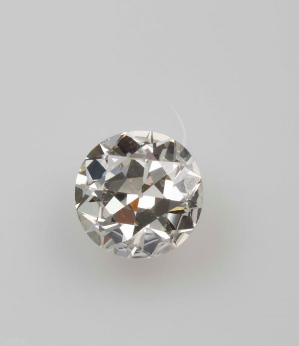 Unmounted old-cut diamond weighing 3.76 carats