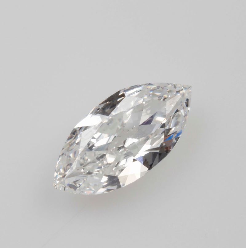 Unmounted marquise-shaped diamond weighing 2.11 carats  - Auction Fine Jewels - II - Cambi Casa d'Aste