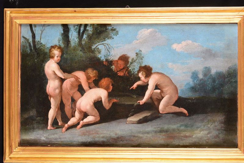 Bernardo Strozzi (Genova 1581 - Venezia 1644) Allegoria di putti  - Auction Old Masters Paintings - I - Cambi Casa d'Aste
