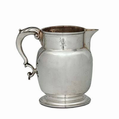 Boccale in Argento Sterling Sbalzato e Cesellato, 1741, Argentiere Thos. Farren
