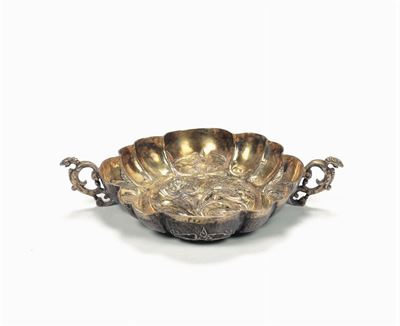 Coppa Potoria in Argento Fuso, Sbalzato, Cesellato e Dorato, Ausburg (?), XVII-XVIII Secolo