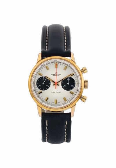 Breitling, Top Time Chronograph, Panda Dial, Ref. 2000-33. Orologio da Polso, Cronografo, in Acci...