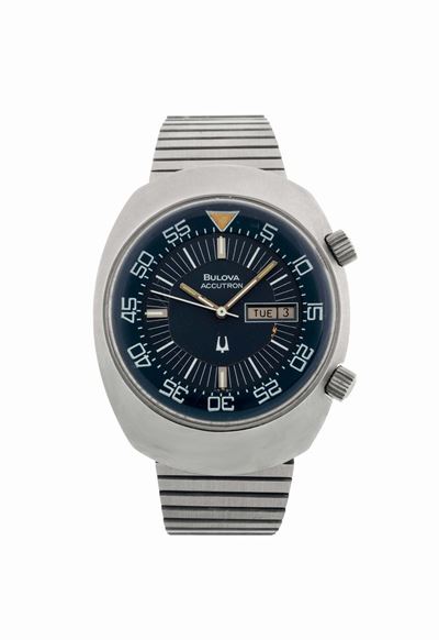Bulova, Accutron, Deep Sea , No. 3-630.320, N4. Orologio da Polso, in Acciaio, di Forma Tonneau, ...