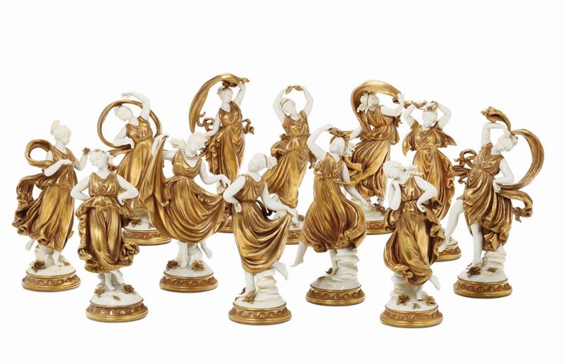 Dodici figurine Doccia, Manifattura Richard Ginori, XX secolo  - Asta Porcellane Europee da Collezione - Cambi Casa d'Aste