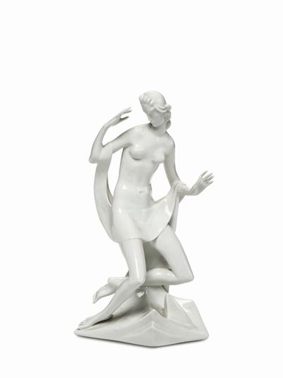 Figurina Germania, Baviera, Manifattura Rosenthal, 1926 Circa Modello di Lothar Otto (1893 - 1970...