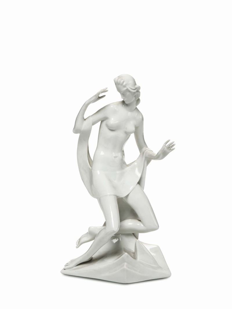 Figurina Germania, Baviera, Manifattura Rosenthal, 1926 circa modello di Lothar Otto (1893 - 1970)  - Asta Porcellane Europee da Collezione - Cambi Casa d'Aste