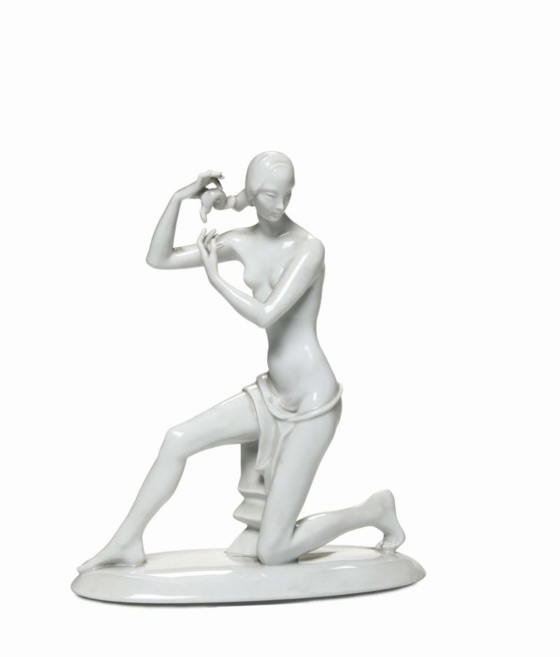 Figurina Germania, Baviera, Manifattura Rosenthal, 1930 circa modello di Lothar Otto (1893 - 1970)  - Auction Collectors' European Porcelains - Cambi Casa d'Aste