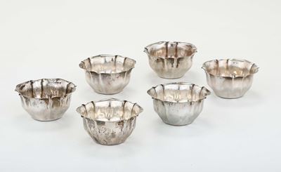 Sei Coppette in Argento, Milano XX Secolo