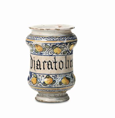 Albarello Marche(?), Bottega Non Identificata Fine del XVI Inizi del XVII Secolo