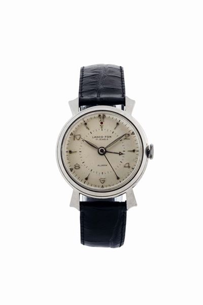 Lanco-fon, Alarm, Orologio da Polso, in Acciaio con Svegliarino. Realizzato nel 1960 Circa