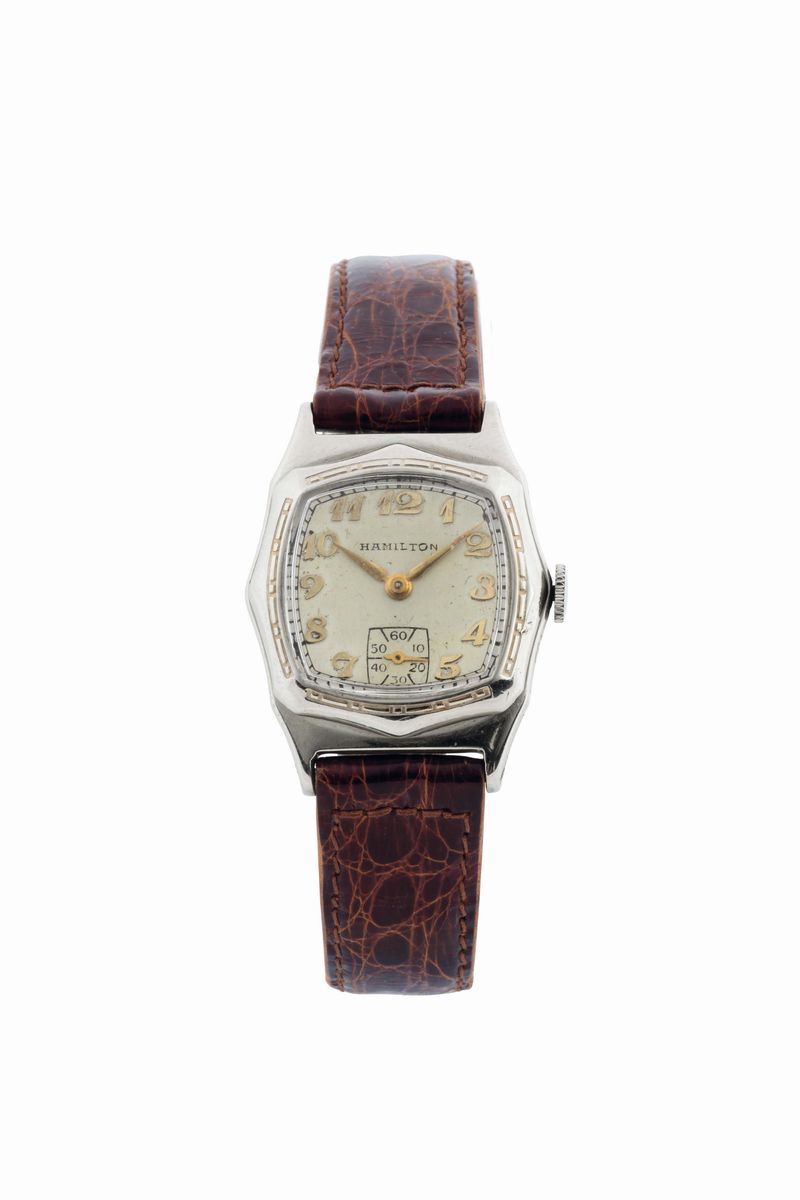HAMILTON, orologio da polso, in oro bianco 14K. Realizzato nel 1930 circa  - Asta Orologi da Polso e da Tasca - Cambi Casa d'Aste