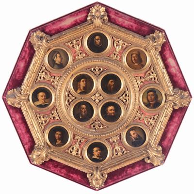 Dodici Ritratti di Pittori. Luigi Bigazzi (1814 - ?), Firenze XIX Secolo