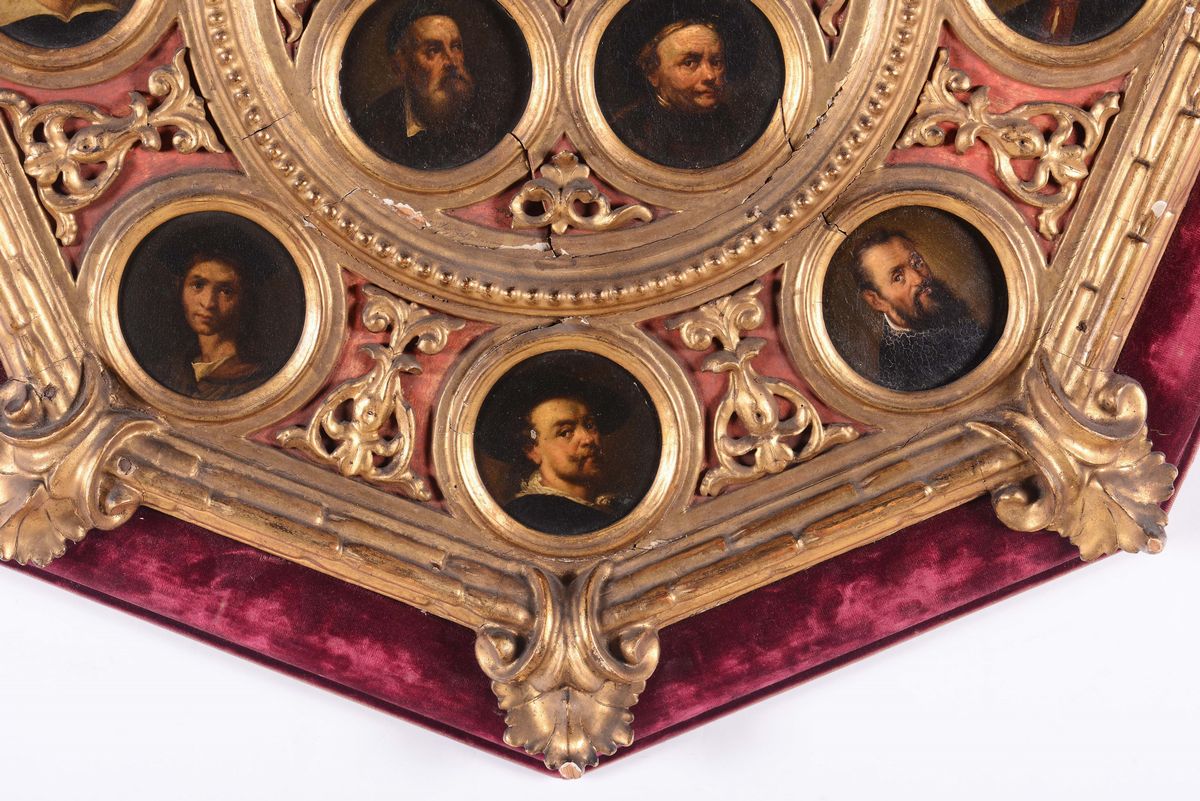 Dodici Ritratti di Pittori. Luigi Bigazzi (1814 - ?), Firenze XIX Secolo