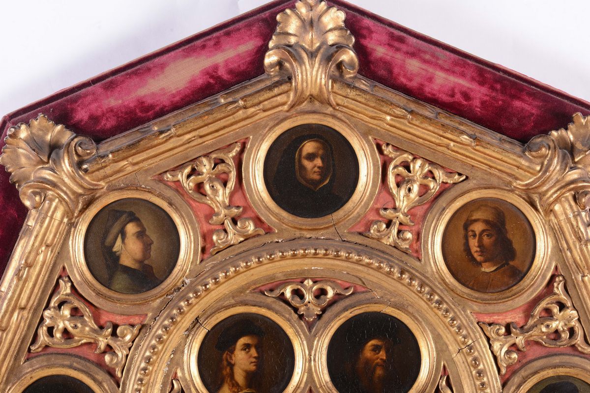 Dodici Ritratti di Pittori. Luigi Bigazzi (1814 - ?), Firenze XIX Secolo