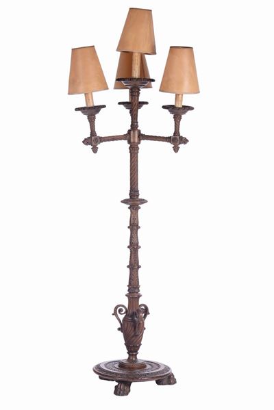 Lampada in Legno Scolpito, Italia XIX-XX Secolo