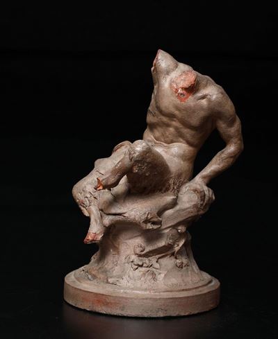 Modelletto in Terracotta dal Torso del Belvedere. Plasticatore Italiano del XVIII Secolo.