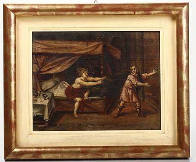 Scuola Italiana del XVIII Secolosan Giuseppe e la Moglie di Putifarre