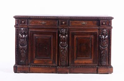 Credenza a Due Ante Pannellate, XIX Secolo