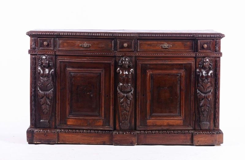 Credenza a due ante pannellate, XIX secolo  - Auction Fine art - II - Cambi Casa d'Aste