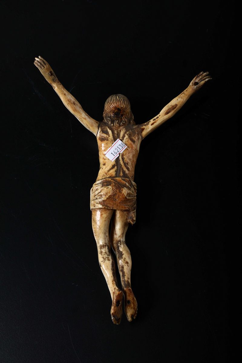 Cristo Vivo in Avorio Scolpito. Spagna o Colonie Ispano-portoghesi del XVIII Secolo