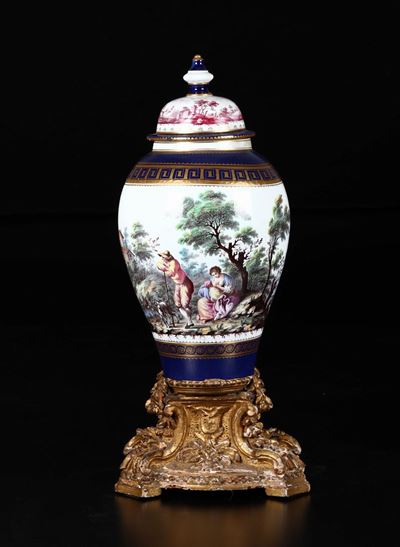 Potiche in Porcellana Policroma. Ginori a Doccia, 1780 Circa