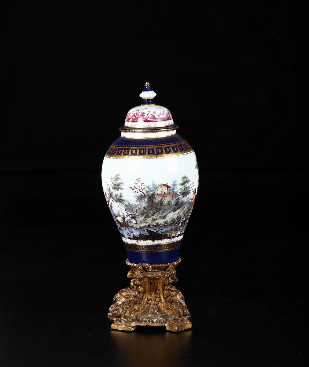 Potiche in Porcellana Policroma. Ginori a Doccia, 1780 Circa