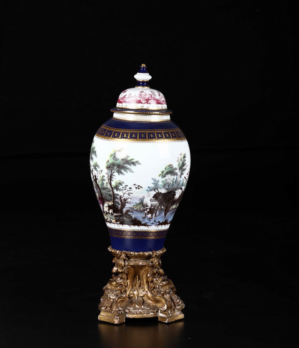 Potiche in Porcellana Policroma. Ginori a Doccia, 1780 Circa