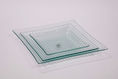 Set di Tre Piatti Quadrati