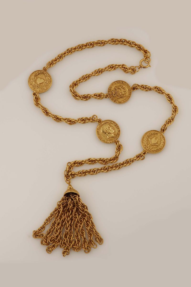 Moschino, Collana con pendenti, anni '80  - Auction Vintage, Jewels and Bijoux - Cambi Casa d'Aste