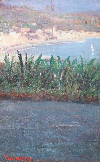 Lazzaro Luxardo (1865-1949)paesaggio Cosgtiero