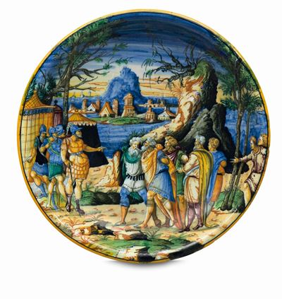 Coppa Urbino, Bottega di Guido Durantino, 1540-1560 Circa
