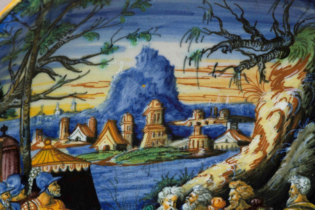 Coppa Urbino, Bottega di Guido Durantino, 1540-1560 Circa