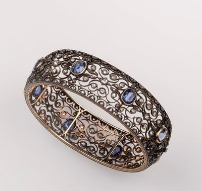 Bracciale con Zaffiri e Diamanti