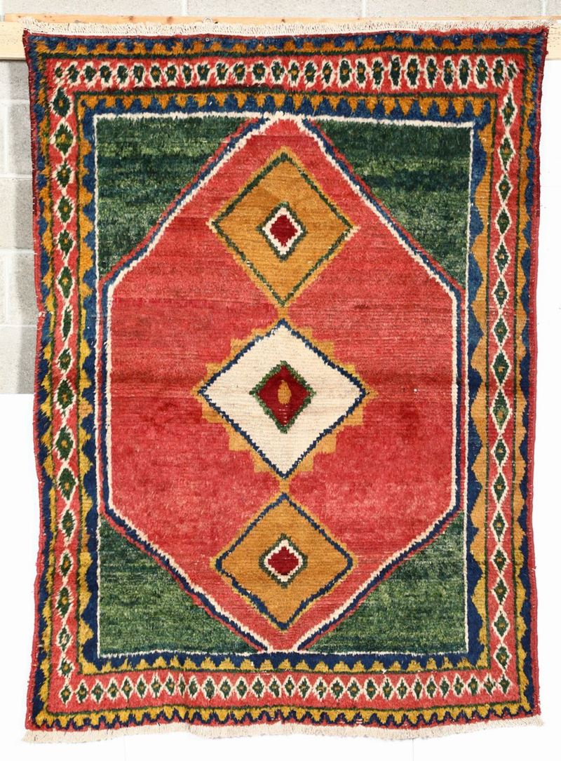 Particolare tappeto persiano Bachtiari Gabbeh inizio XX secolo  - Asta Antiquariato - II - Cambi Casa d'Aste