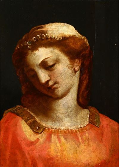 Luca Cambiaso (moneglia 1527 - Madrid El Escorial 1585)ritratto Femminile